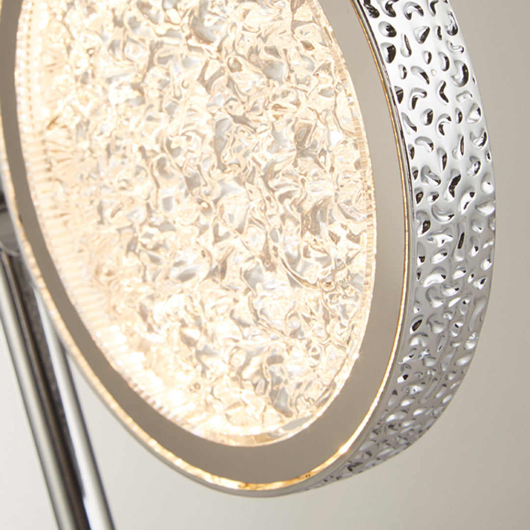 Lavinia 2 Light Chrome LED Table Lamp