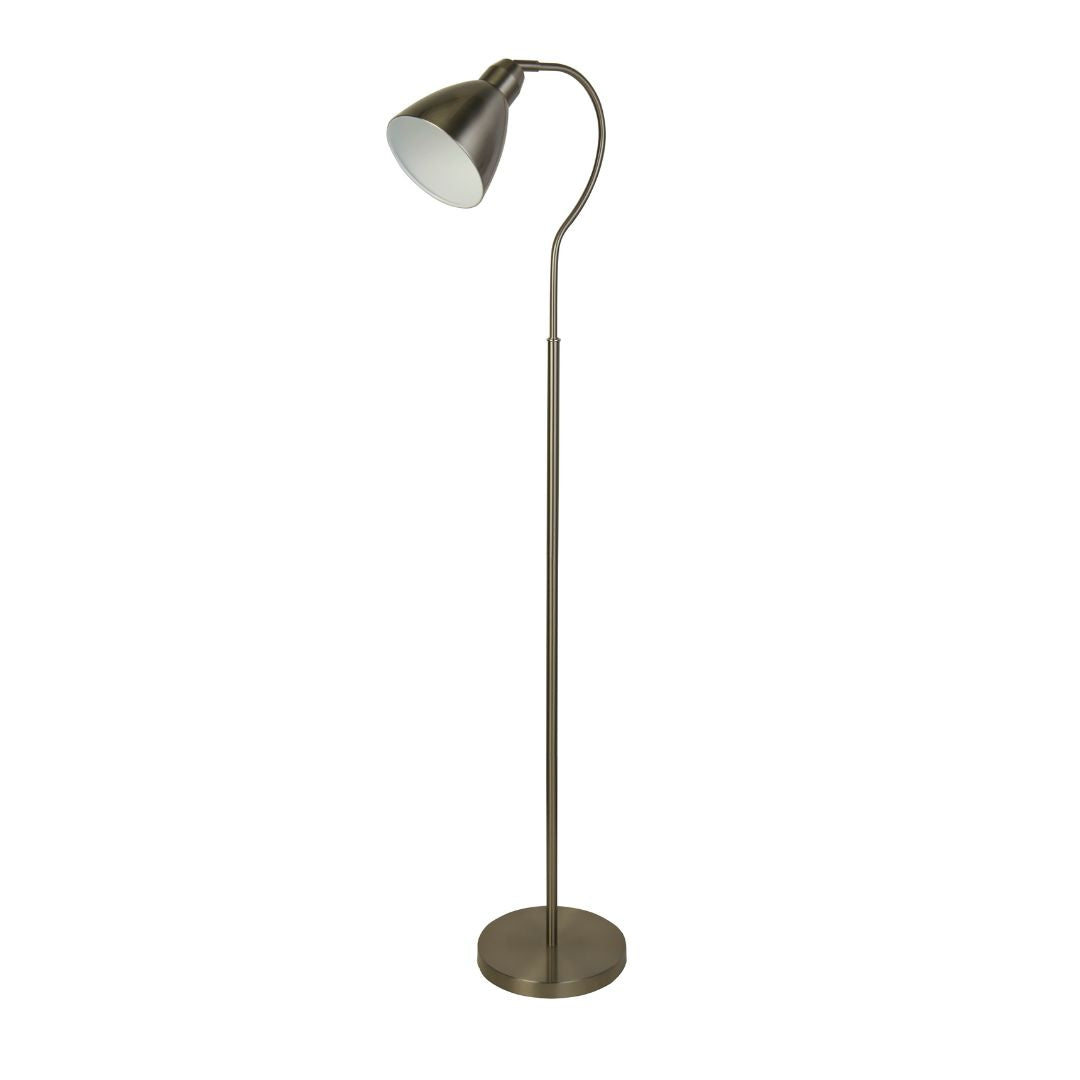 Fairfax Satin Silver Task Floor Lamp