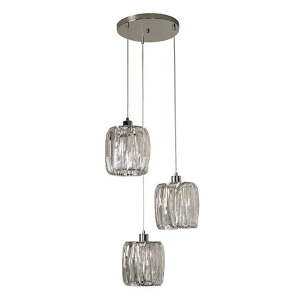Kiara 3 Light Silver Pendant Ceiling Light