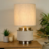 Marriot Natural Hessian and Satin Nickel Table Lamp