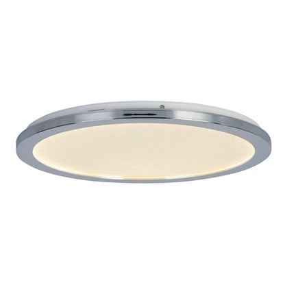 Addie Bathroom Chrome & Crystal LED Flush Ceiling Light