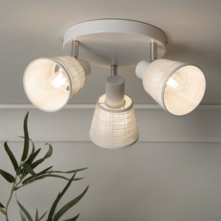 Astor 3 Light White Spotlight Ceiling Plate