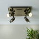 Clinton 4 Light Black Chrome Spotlight Ceiling Plate