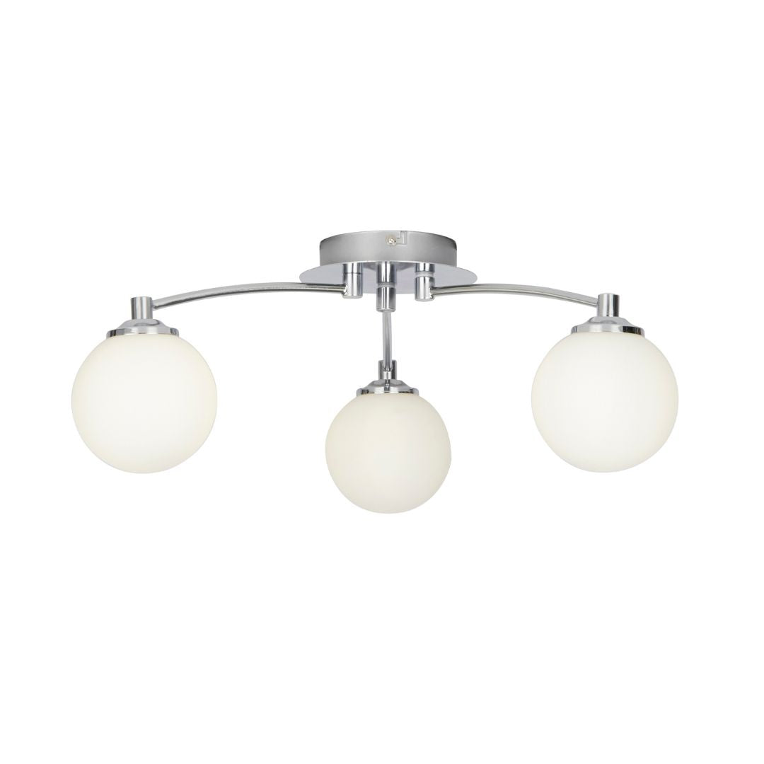 Navarro 3 Light Chrome Semi Flush Ceiling Light