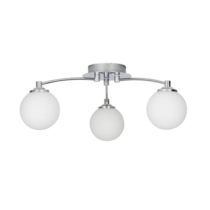 Navarro 3 Light Chrome Semi Flush Ceiling Light