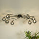 Navarro 8 Light - Black with Smoked Glass