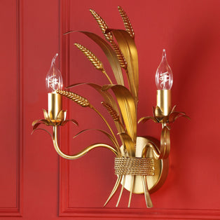 Phaedra 2 Light Gold Wall Light