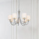 Phantom 7 Light Chrome & White Pendant Chandelier Ceiling Light