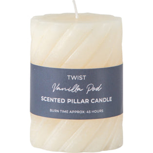 Pillar Twist Small Candle in Ivory