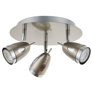 Lottie 3 Light Satin Nickel Ceiling Spotlight Plate