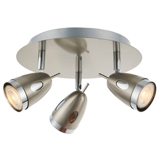 Lottie 3 Light Satin Nickel Ceiling Spotlight Plate