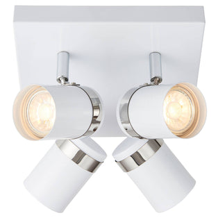 Camden 4 Light White Ceiling Spotlight Plate