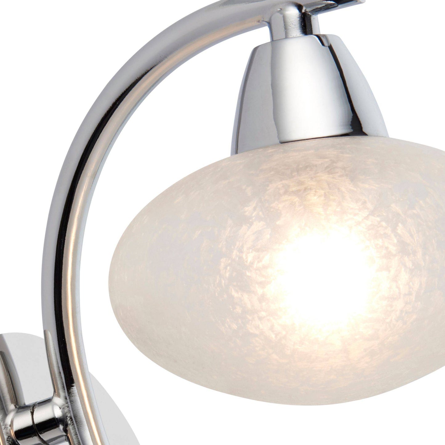 Sion 1 Light Polished Chrome Indoor Wall Light with a Frosted Glass Shade