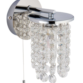Felecia 1 Light Indoor Polished Chrome Wall Light with Crystal Detailing