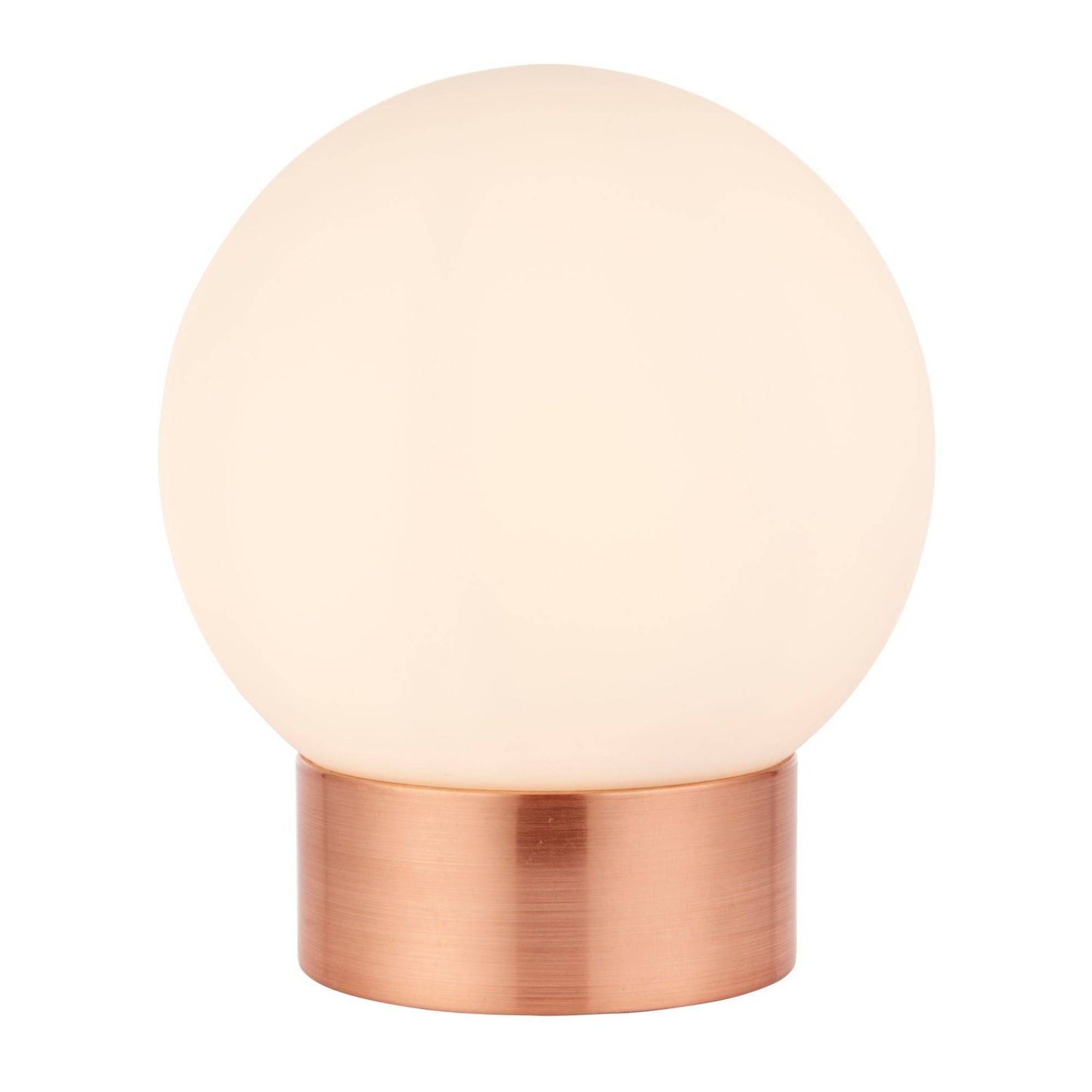 Gerda 1 Light 23cm Copper Table Lamp with Opal Glass Shade