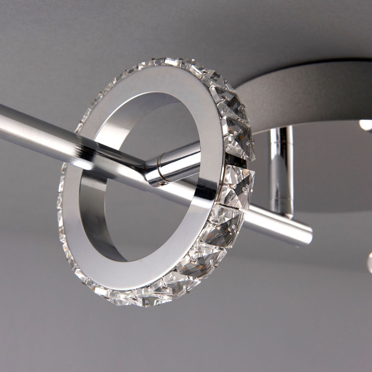 Alexa 4 Spot Polished Chrome & Crystal LED Ceiling Bar