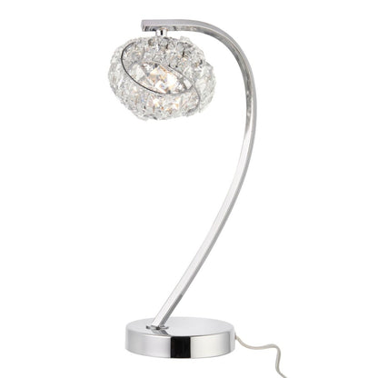 Monaco Chrome and Crystal Table Lamp