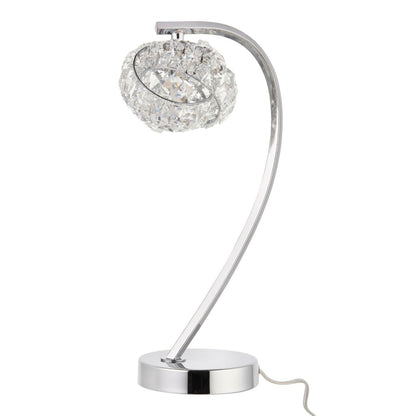 Monaco Chrome and Crystal Table Lamp