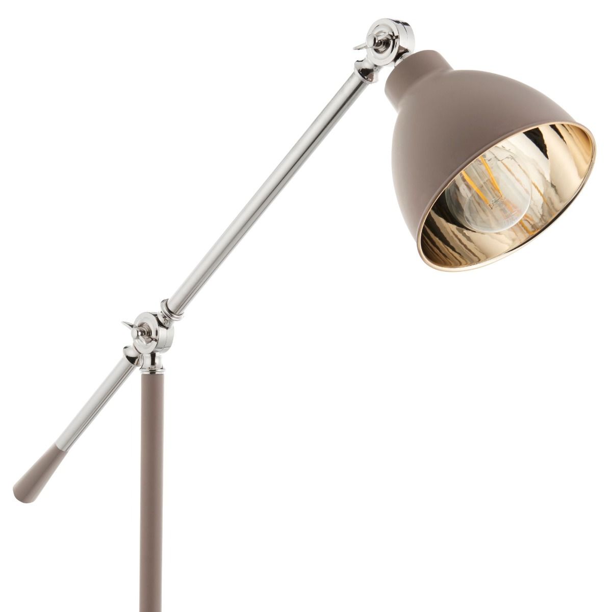 Steadman 1 Light Nickel Task Floor Lamp