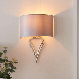 Lyla Satin Nickel Wall Light