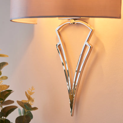 Lyla Satin Nickel Wall Light