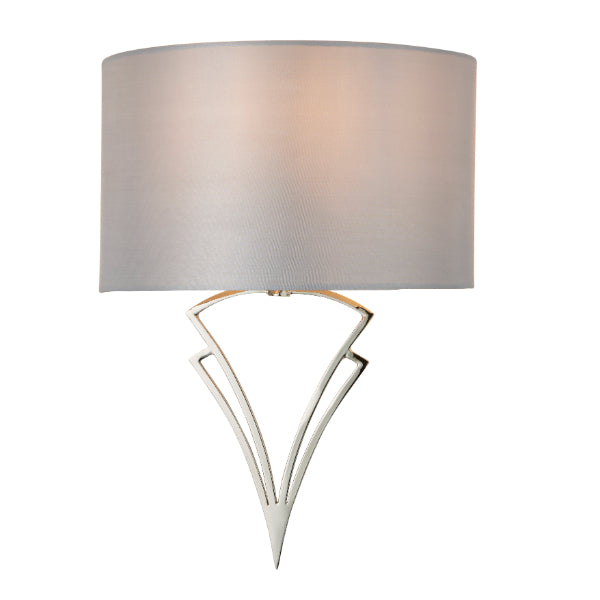 Lyla Satin Nickel Wall Light
