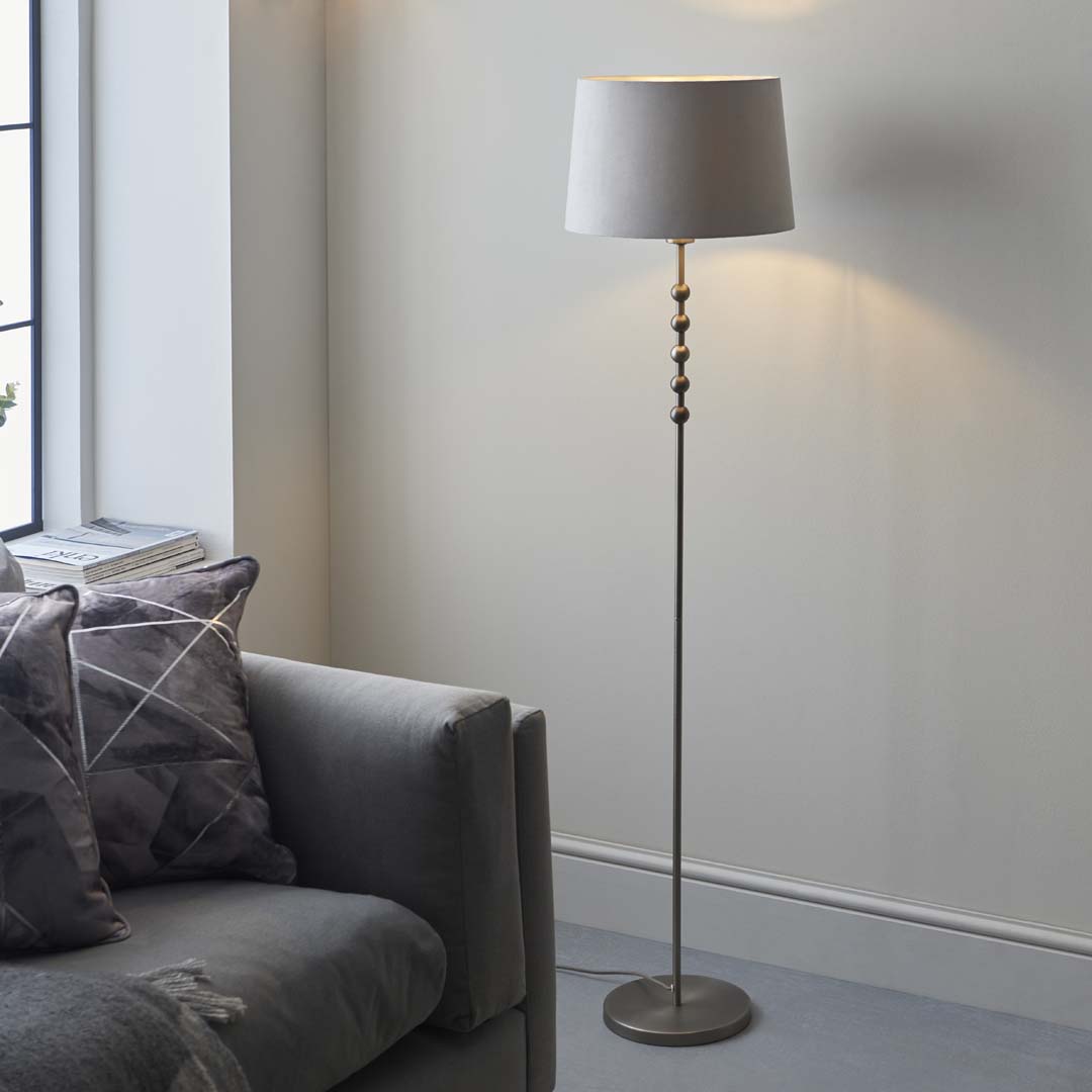 Bobble Aged Pewter Floor Lamp
