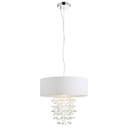 Arianna Silver & White Ceiling Pendant