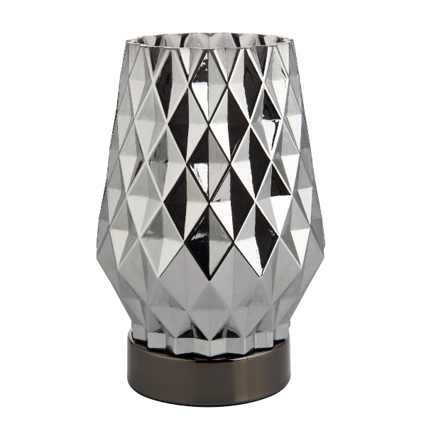Shard Smoked Glass Touch Table Lamp