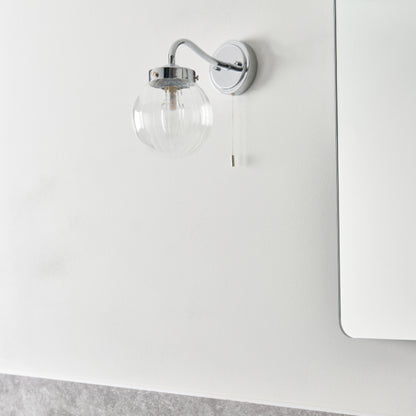 Amelie IP44 Polished Chrome Wall Light