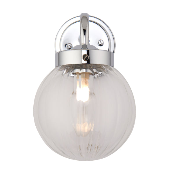 Amelie IP44 Polished Chrome Wall Light
