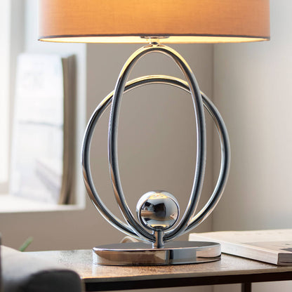 Loop Polished Chrome Touch Table Lamp