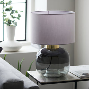 Jeni Smoked Glass Table Lamp