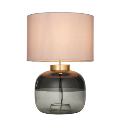 Jeni Smoked Glass Table Lamp