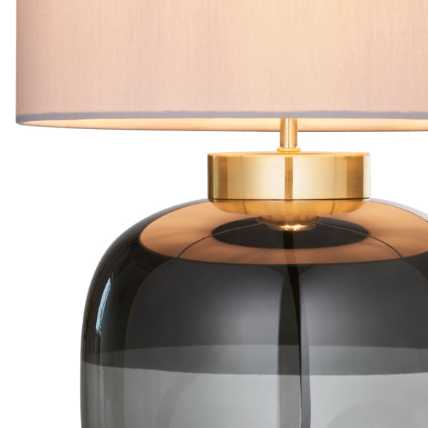 Jeni Smoked Glass Table Lamp