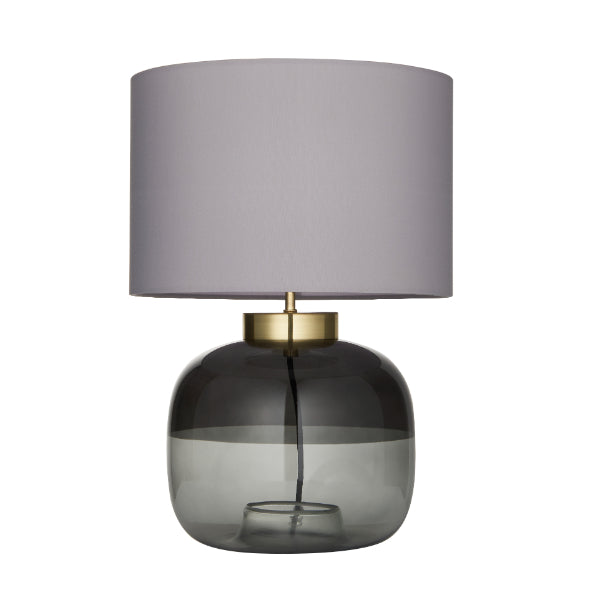 Jeni Smoked Glass Table Lamp