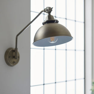 Madison Adjustable Antique Brass Wall Light