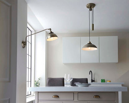 Madison Adjustable Antique Brass Wall Light
