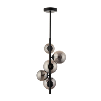 Reeko 5 Light Matte Black Ceiling Pendant