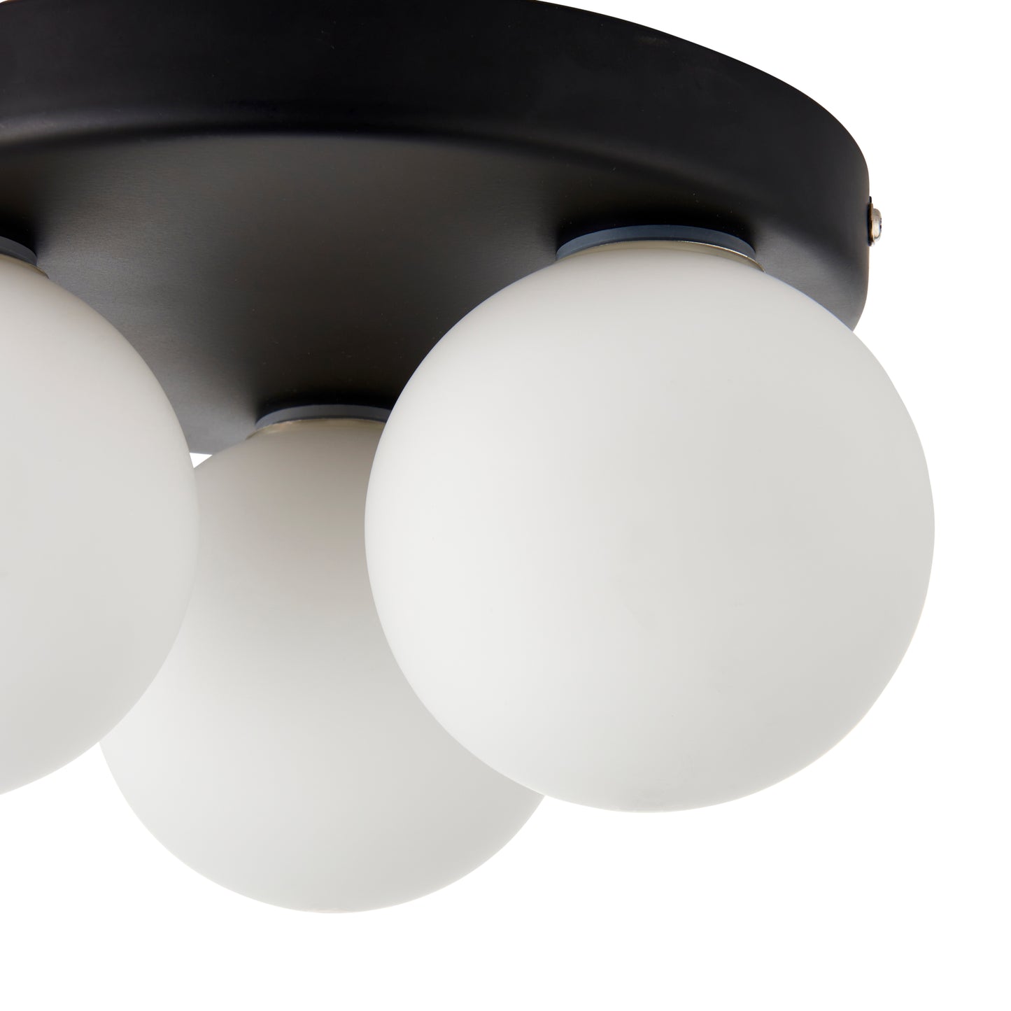 Toronto 3 Light IP44 Flush Matte Black Ceiling Light