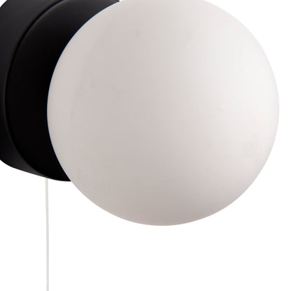 Toronto Matt Black IP44 Wall Light