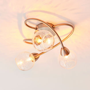 Callen Satin Nickel 3 Light Flush Ceiling Light