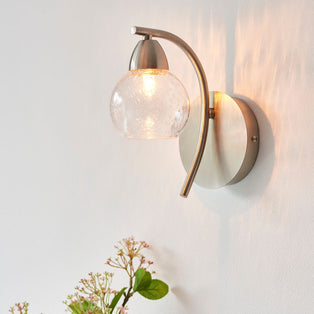 Callen Satin Nickel Wall Light
