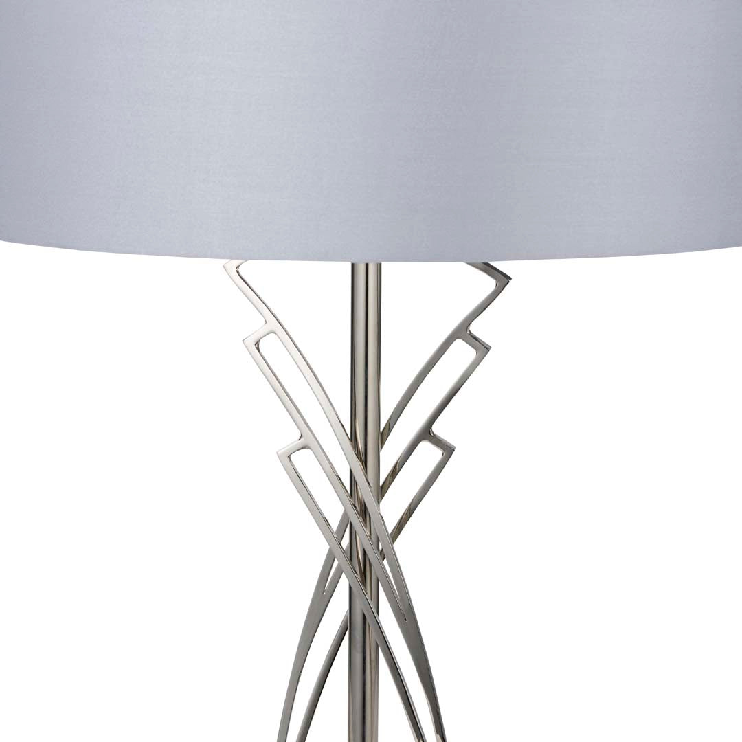Lyla Satin Nickel Table Lamp