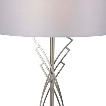 Lyla Satin Nickel Table Lamp