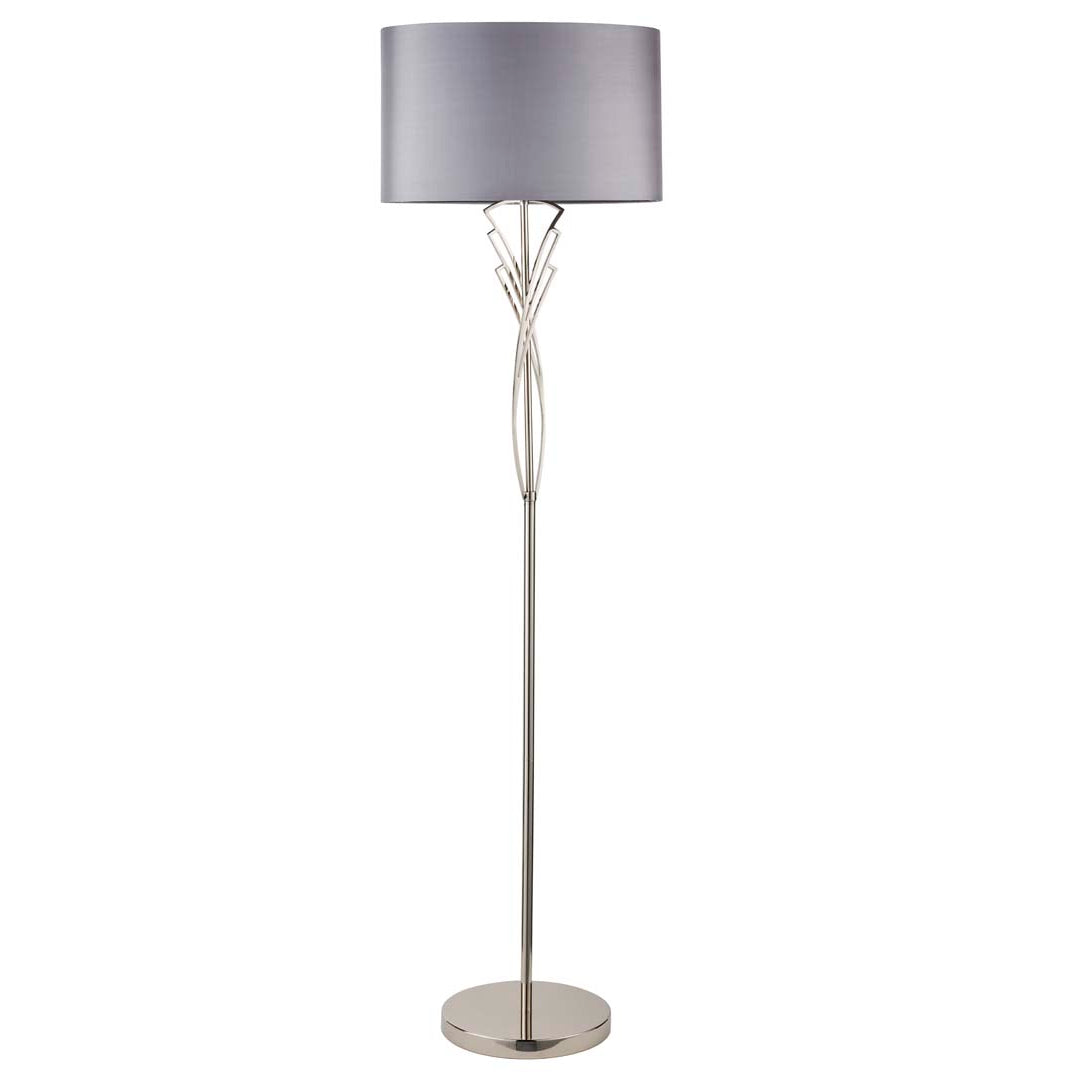Lyla Satin Nickel Floor Lamp
