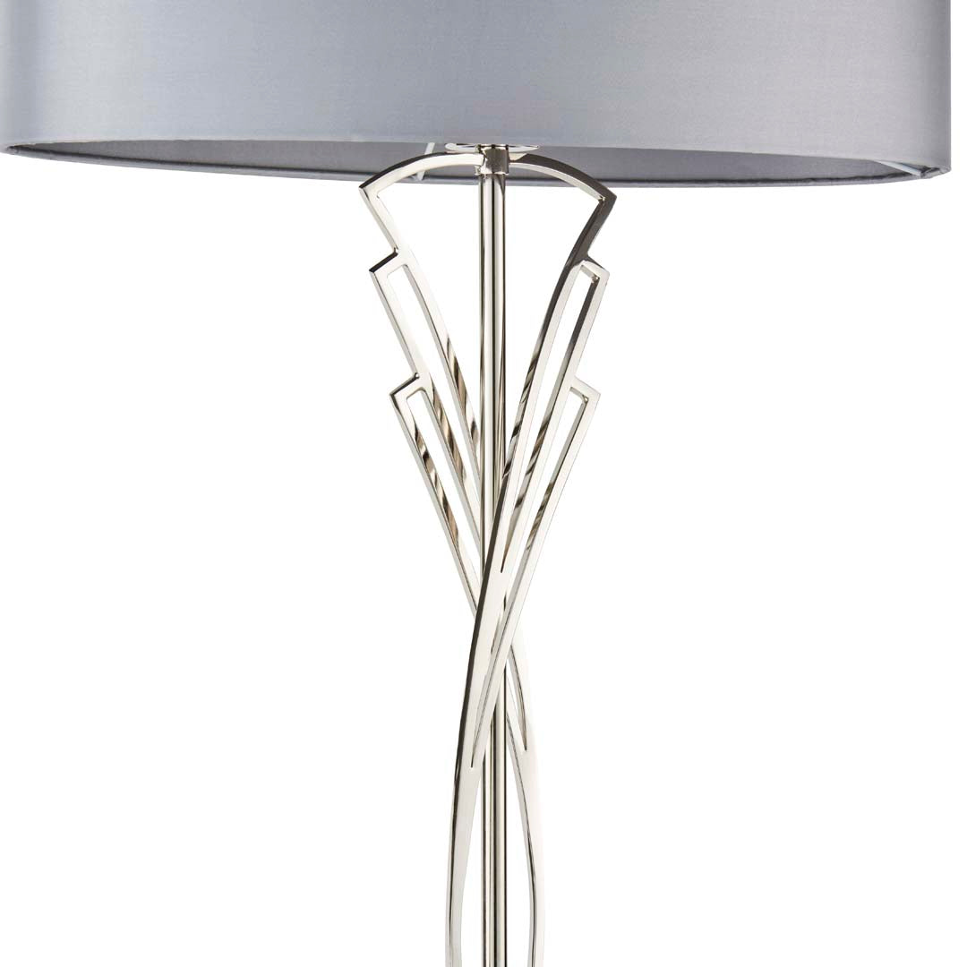 Lyla Satin Nickel Floor Lamp