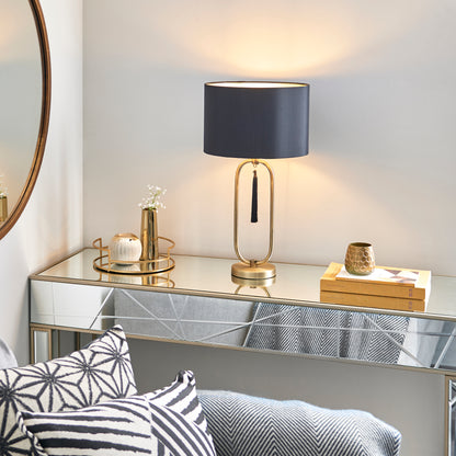 Tassel Antique Brass Table Lamp