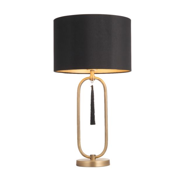 Tassel Antique Brass Table Lamp