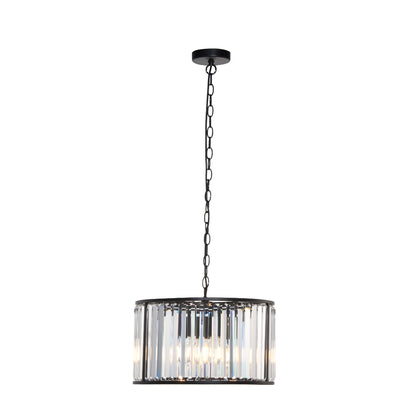 Resto Crystal & Matt Black Ceiling Light